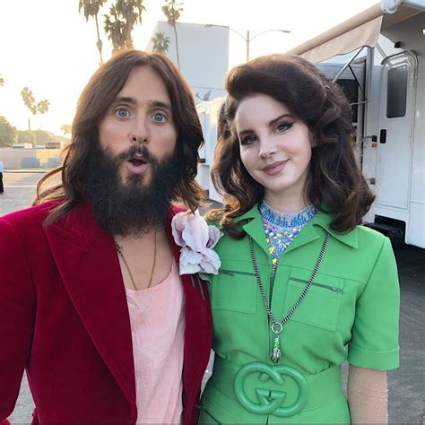 lana del rey green gucci jumpsuit|Lana Del Rey jared leto.